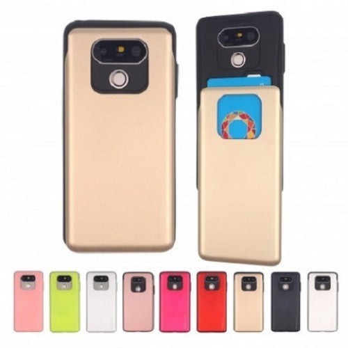 Mercury Sky Slider Bumper Card Slot Phone Case For Iphone XS Max Gold