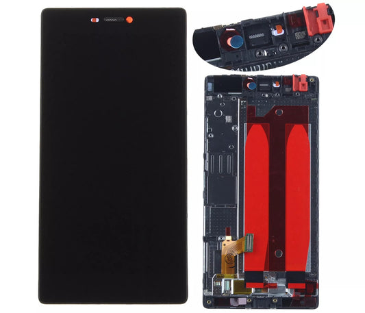 Replacement Lcd Screen With Frame Huawei P8 Black