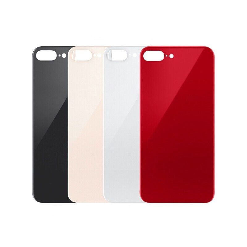 No Logo Back Glass For Iphone 8 Plus 5.5" Red (Big Cam Lens Hole)