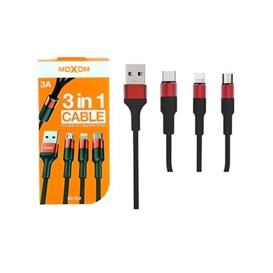 Moxom 3 in 1 3A Quick Charge Cable CC-53