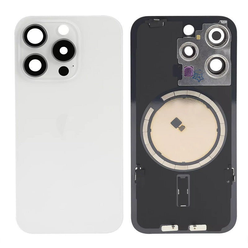 Replacement Back Glass With Bracket & Magnets Iphone 15 Pro Max White