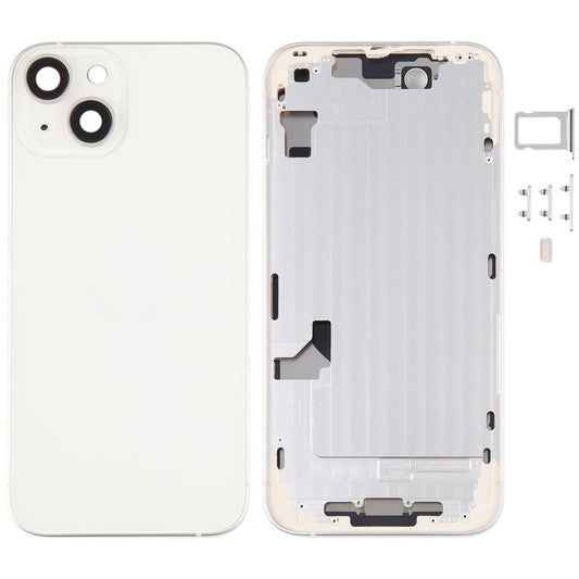 Replacement Back Glass With Middle Frame Housing For Iphone 14 Plus White