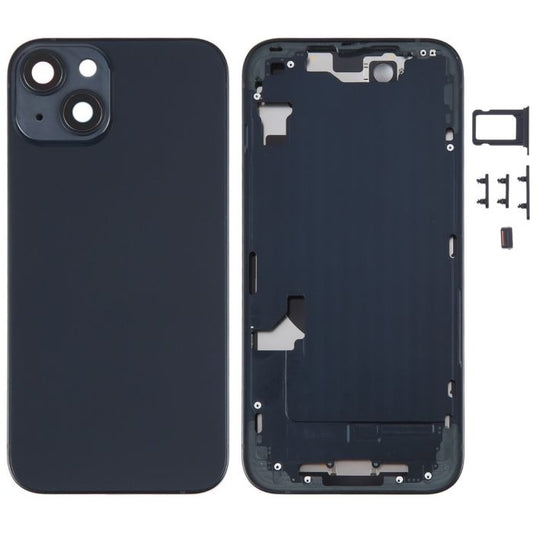 Replacement Back Glass With Middle Frame Housing For Iphone 14 6.1" Black