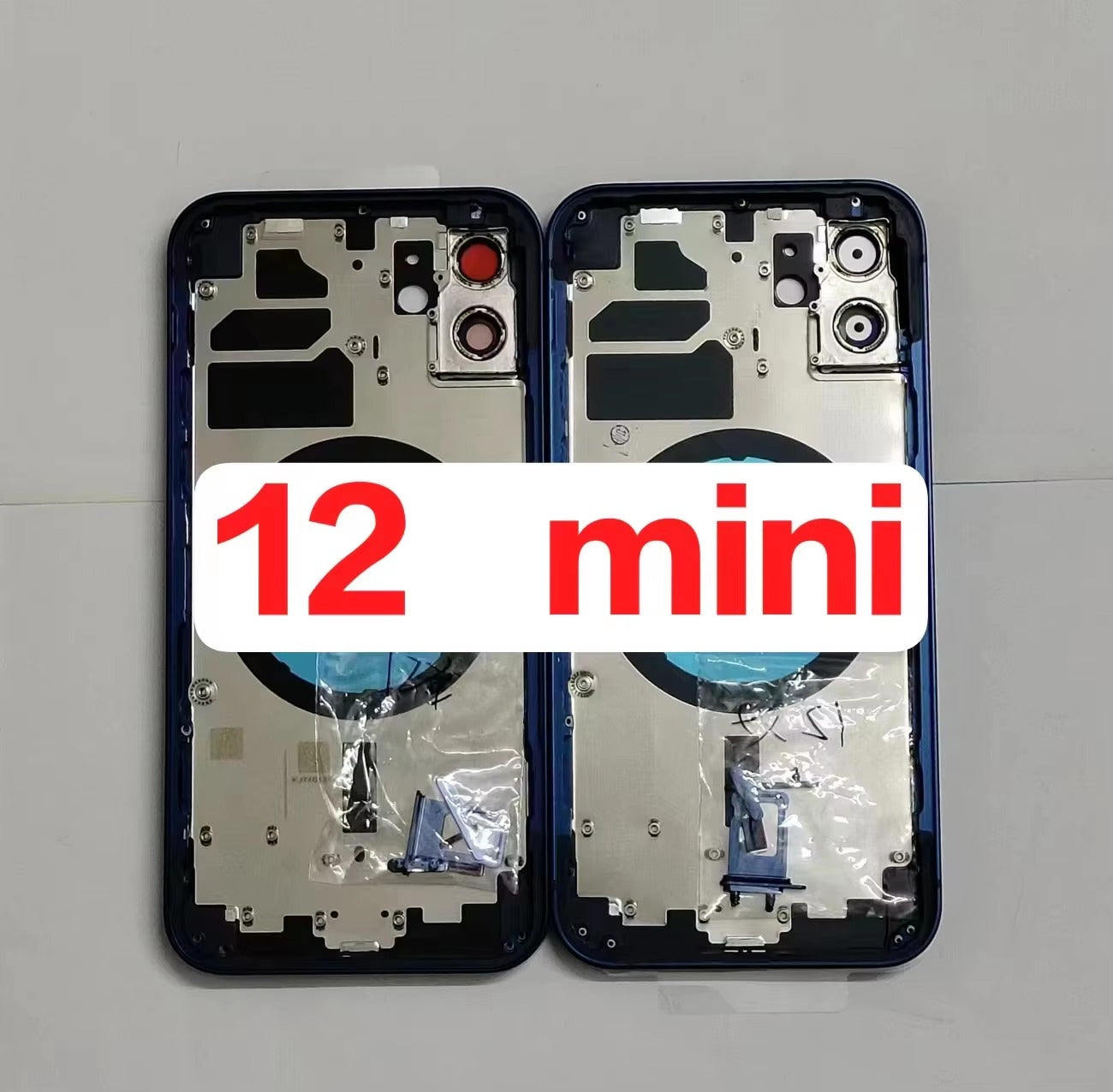 Compatible Middle Frame Back Housing With Glass For Iphone 12 Mini Black