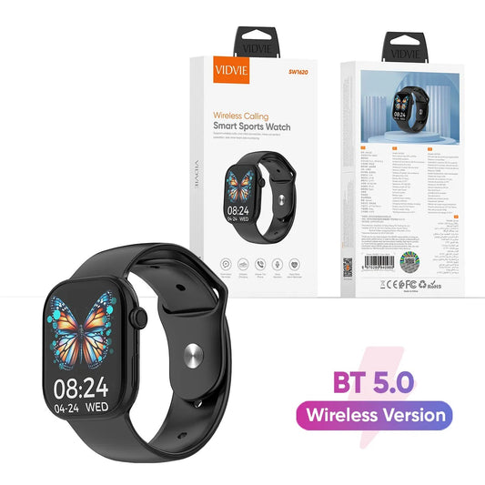 VIDVIE Wireless Calling Sports Smart Watch SW1620 Black