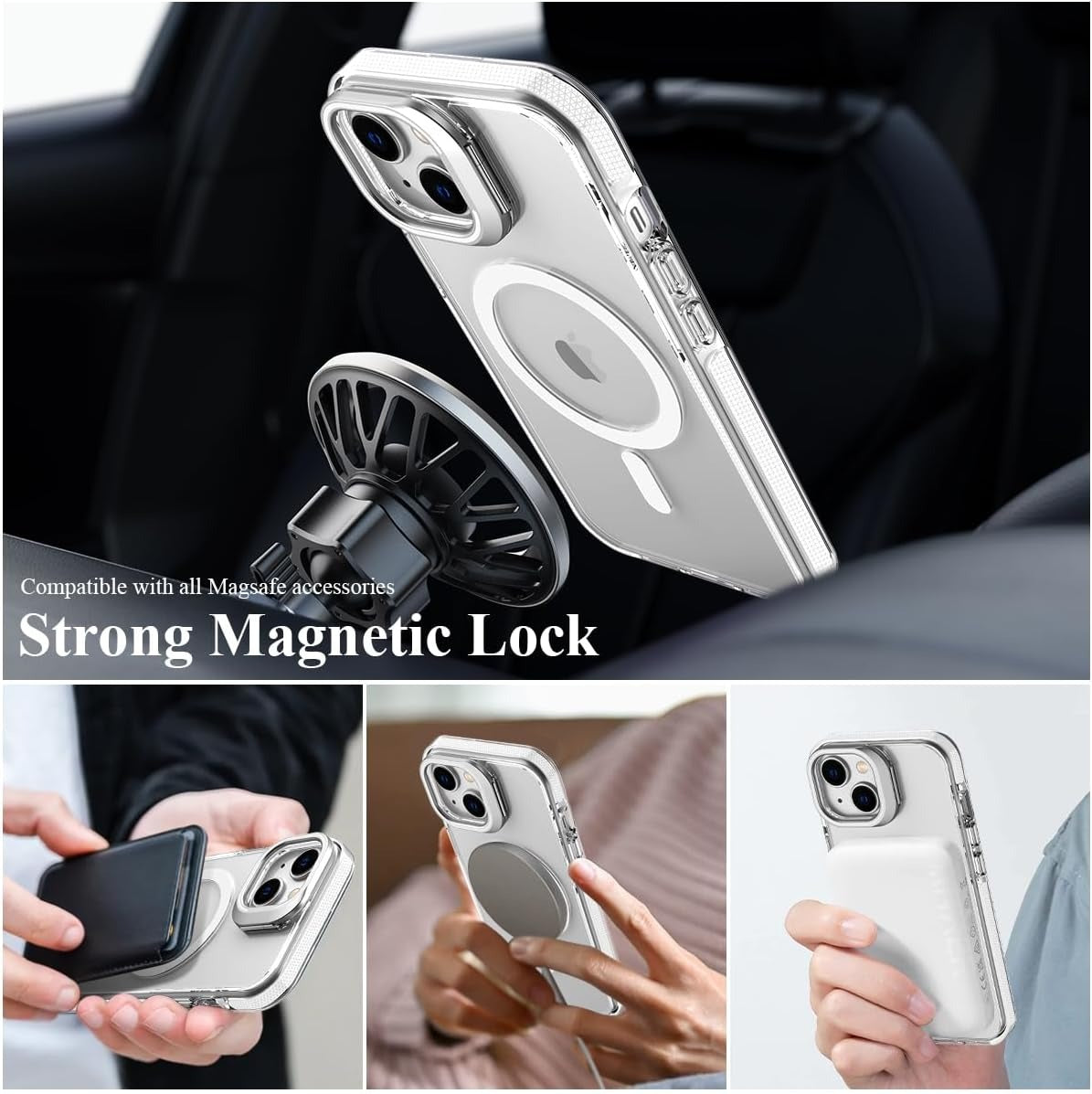 Camera Ring Magsafe Back Case For iPhone 16 Clear