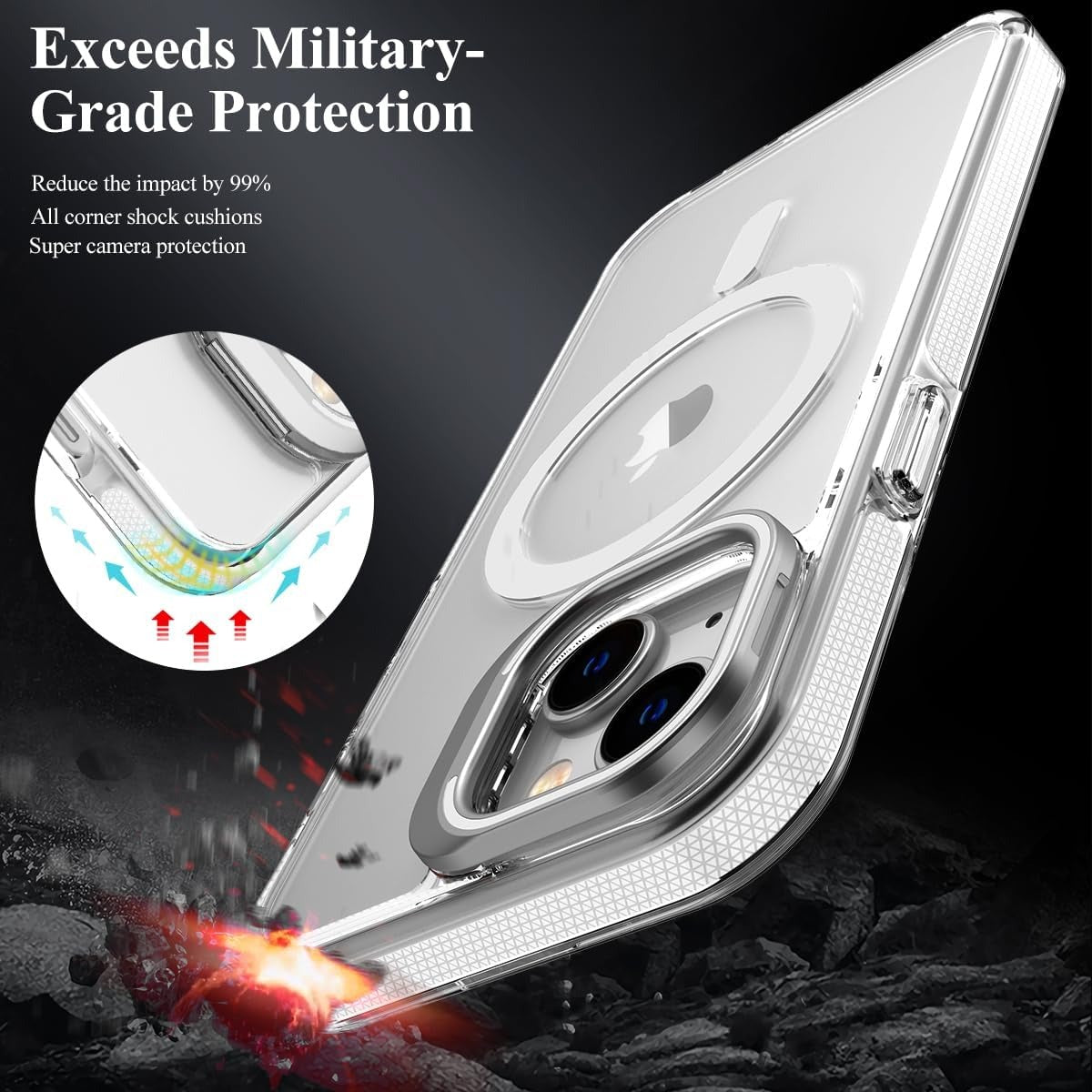 Camera Ring Magsafe Back Case For Samsung Galaxy S25 Ultra Clear