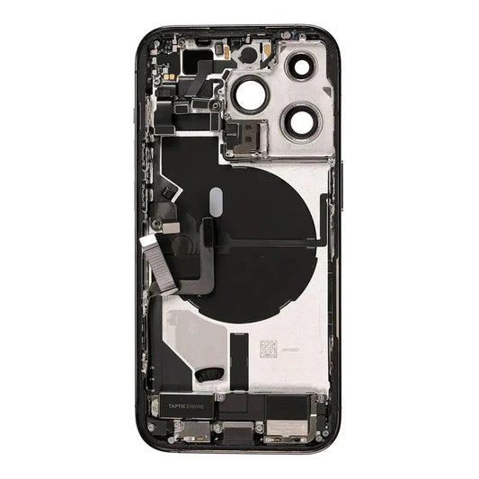 Compatible Back Housing iPhone 14 Pro Black With OEM Small Parts & NFC