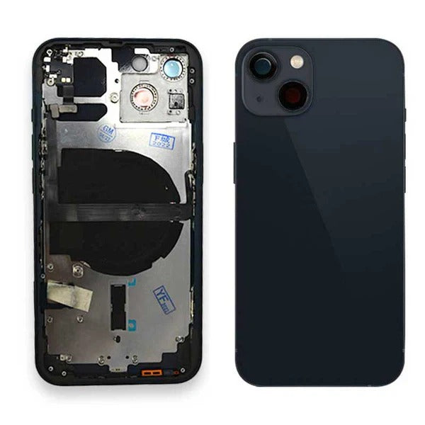 Compatible Back Housing For Iphone 13 Black With Small Parts