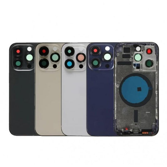 Compatible Middle Frame Back Housing With Glass For iPhone 14 Pro Max Black