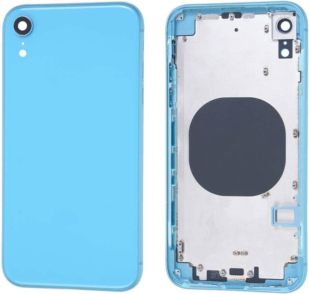 Compatible Middle Frame Back Housing With Glass For Iphone XR Blue