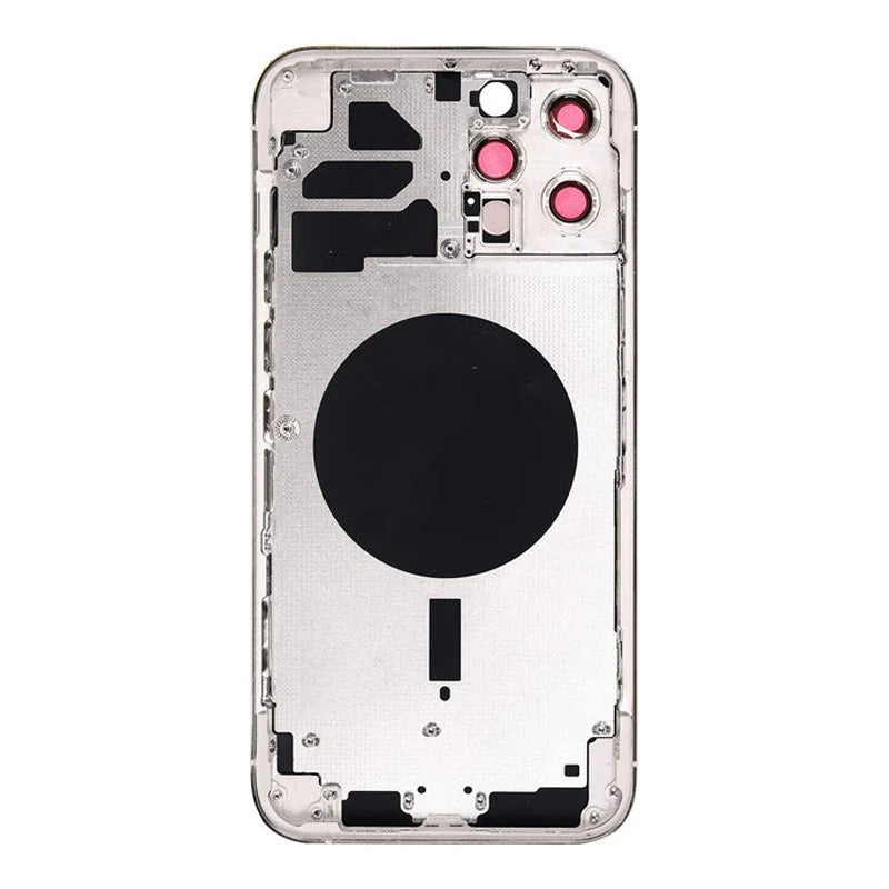 Compatible Middle Frame Back Housing With Glass For Iphone 12 Pro Max Silver