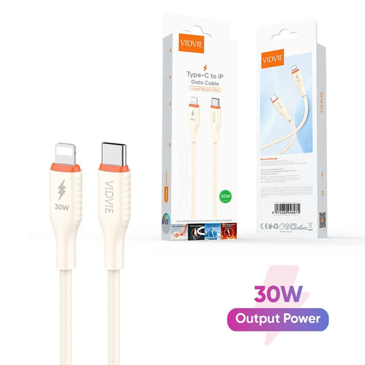 Vidvie CB4050 Type-C to iP 30W Data Cable 1M Liquid silicone