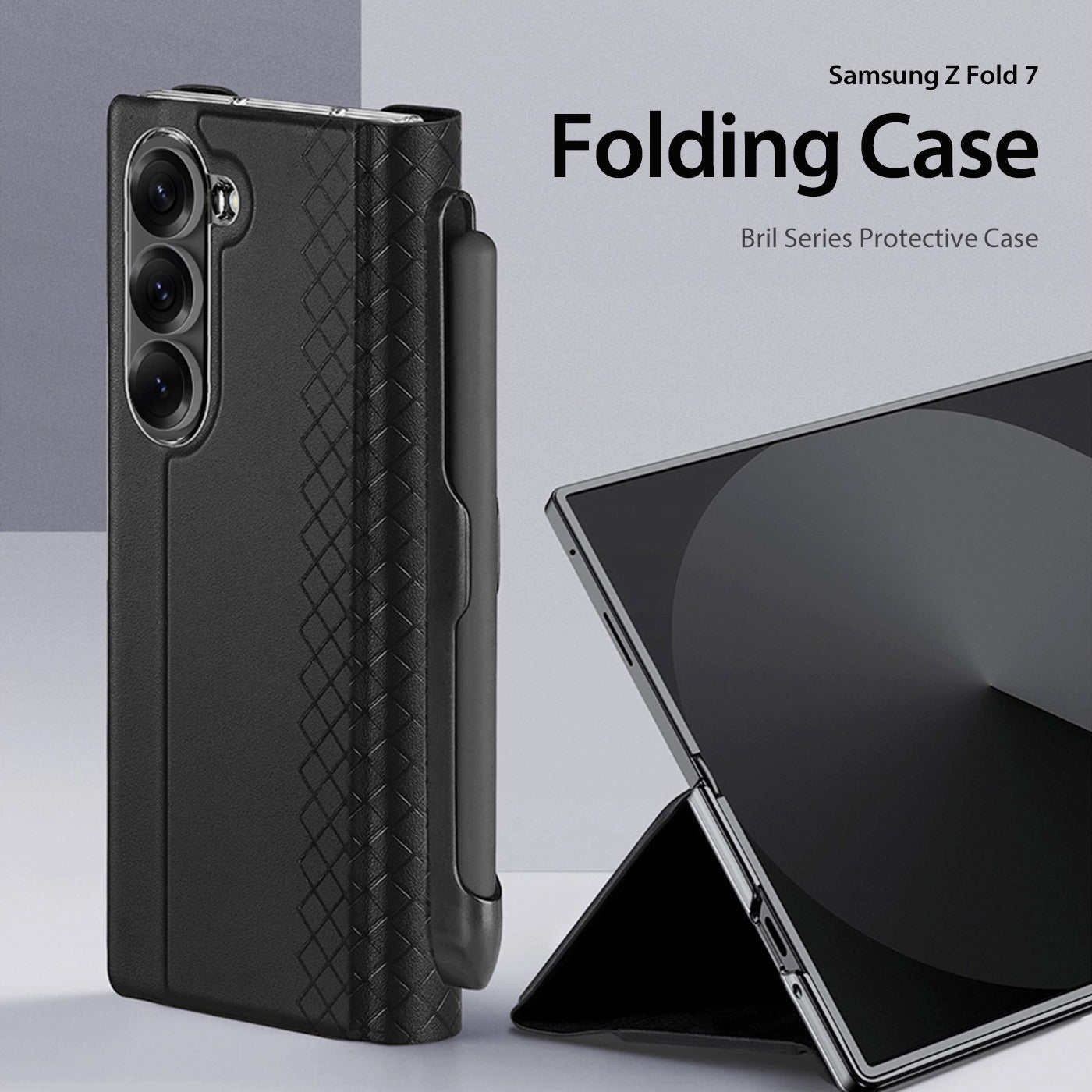 Dux Ducis - Samsung Galaxy Z Fold 7 Bril Series Black With Pen Holder