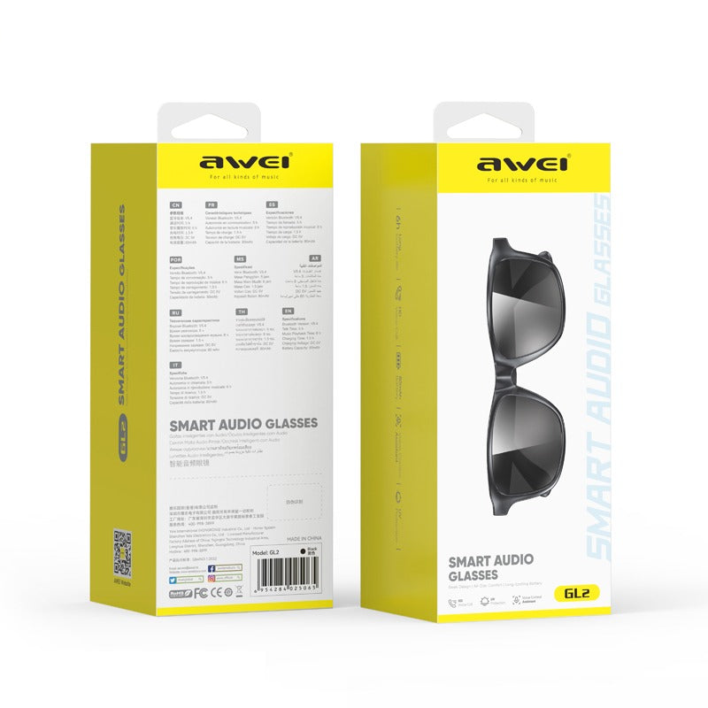 AWEI GL2 Open Smart Audio Glasses Black