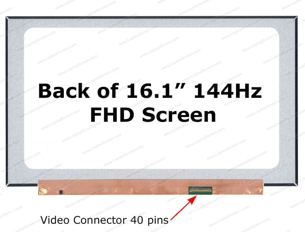 Replacement Super Slim LED For 16.1inch 40pin NV161FHM-NX2 144HZ
