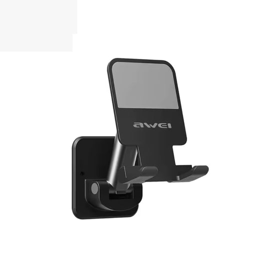 AWEI Foldable Wall Tablet & Phone Holder Stand Black X36