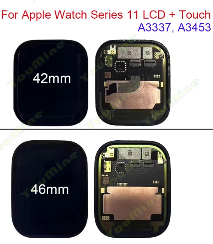Compatible LCD Screen Assembly For iWatch Series 11 42mm Black