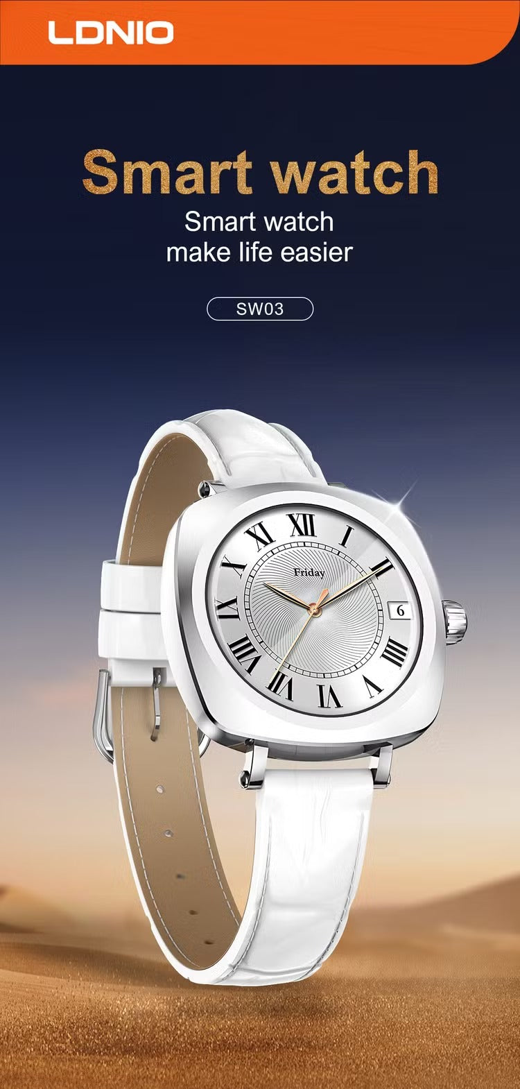 LDNIO SW03 Health Monitoring Smart Watch with AMOLED Screen Bluetooth 5.4