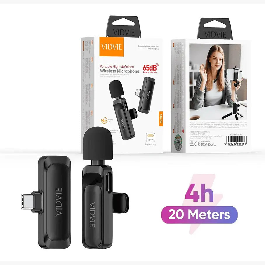 Vidvie MC03 Portable High-Definition Wireless Microphone