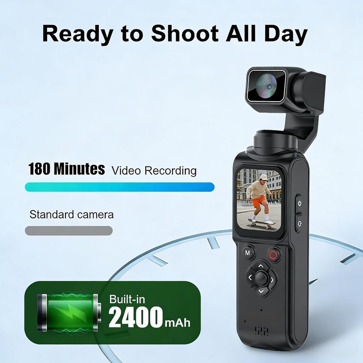 Aspor 4k Ultra HD Handheld Camera 1.7inch Touchscreen Display