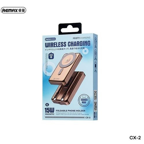 REMAX CX-2 10000mAh Magnetic Power Bank 15W + Integrated Stand