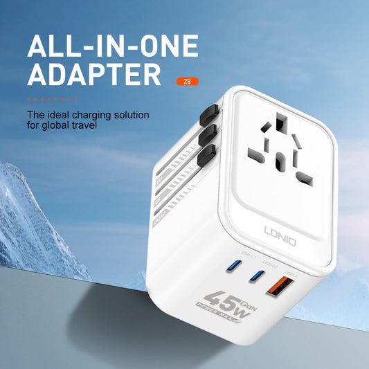 Ldnio GaN 45W 3 Ports Travel Adapter Z8