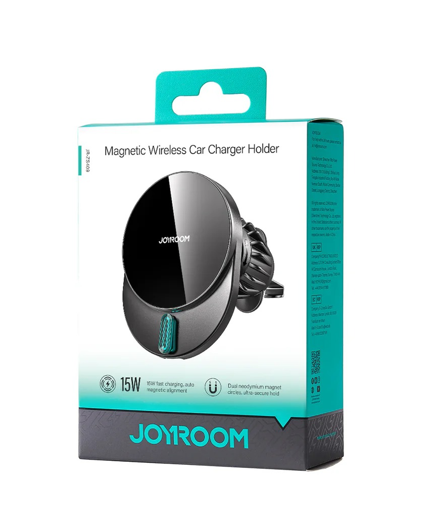 Joyroom JR-ZS409 Magnetic Wireless Car Charger Holder black