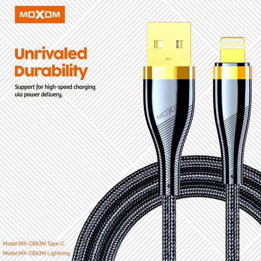 MOXOM MX-CB63M 1.2M 100W 3A 6A True Gold Plated Type C Cable