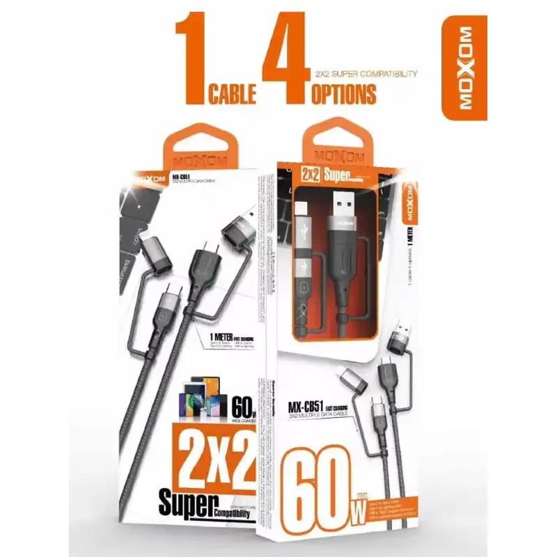 MoXoM MX-CB51 4 in 1 60W MULTIPLE FAST CHARGE CABLE