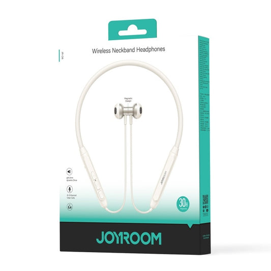 Joyroom JR-D8 Wireless Neckband Headphones-Creamy White