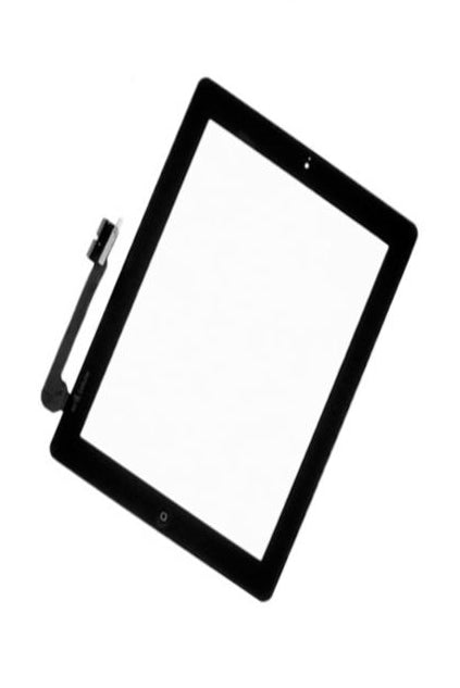 Touch Digitizer For iPad 3 / iPad 4 with Home Button & Tesa Tape Black