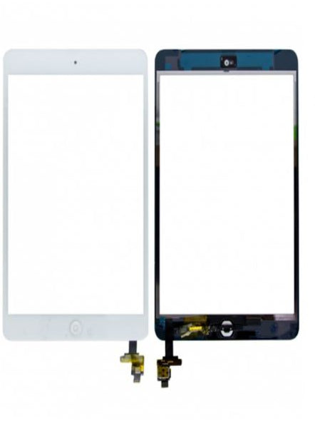 Touch Digitizer iPad Mini 1 / Mini 2 with IC, Home button & Tesa Tape White