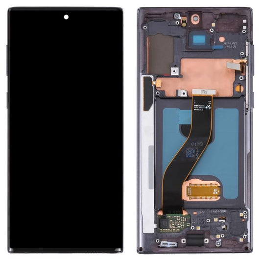 Replacement Lcd Screen Frame for Samsung Galaxy Note 10 Black OEM