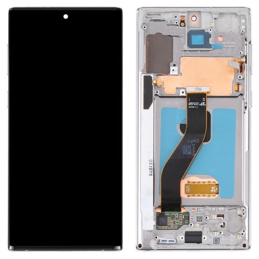 Replacement Lcd Screen Frame for Samsung Galaxy Note 10 Silver OEM