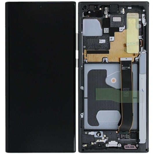 Replacement Lcd Screen Frame for Samsung Galaxy Note 20 Ultra Black Soft Oled
