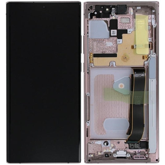 Replacement Lcd Screen Frame for Samsung Galaxy Note 20 Ultra Brown Soft Oled