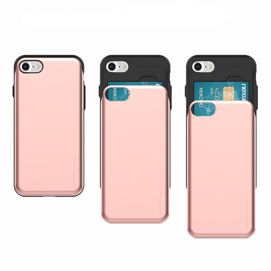 Mercury Sky Slider Bumper Card Slot Phone Case Iphone 14 Pro Rose Gold