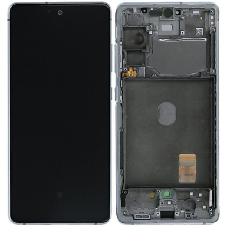 Replacement Lcd Screen Frame Samsung Galaxy S20 FE (Fan Edition) Silver OEM