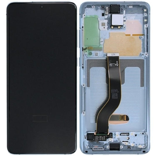 Replacement Lcd Screen with Frame Samsung Galaxy S20 Plus Cloud Blue OEM