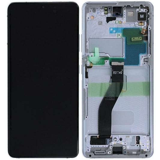 Replacement Lcd Screen with Frame Samsung Galaxy S21 Ultra Silver OEM