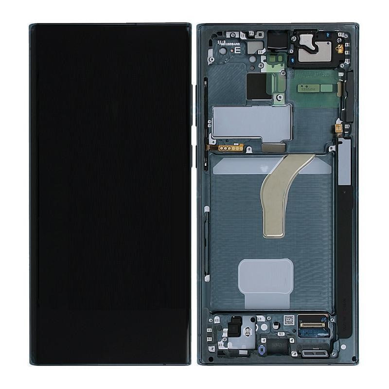 Replacement Lcd Screen with Frame Samsung Galaxy S22 Ultra Green OEM