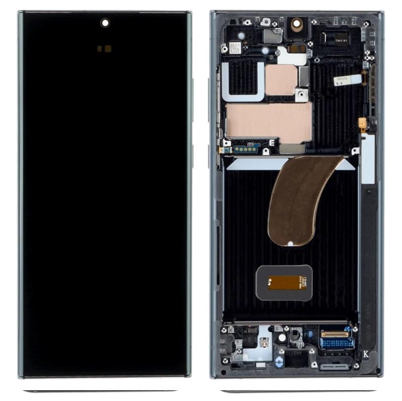 Replacement Lcd Screen with Frame Samsung Galaxy S23 Ultra Black OEM