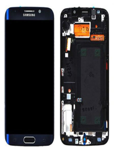 Lcd Screen With Frame For Galaxy S6 Edge Blue