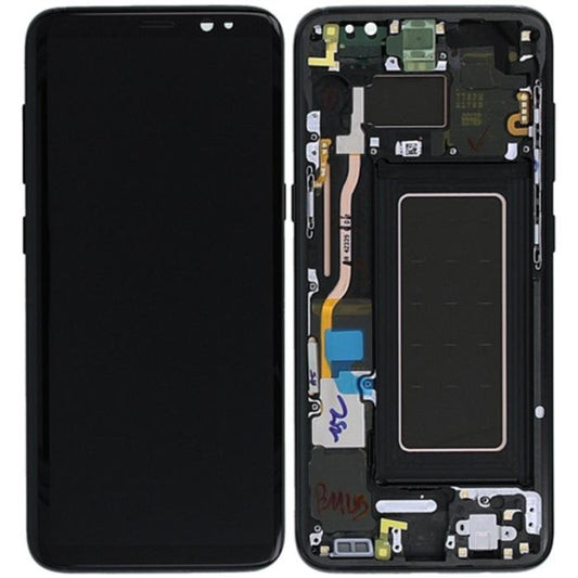 Replacement Lcd Screen Frame Samsung Galaxy S8 Black OEM