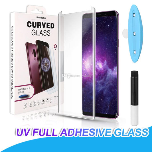 UV Glue Full Cover Premium Tempered Glass For Samsung Galaxu S10